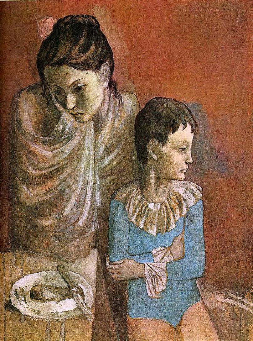 Picasso Mother and child. Baladins 1905